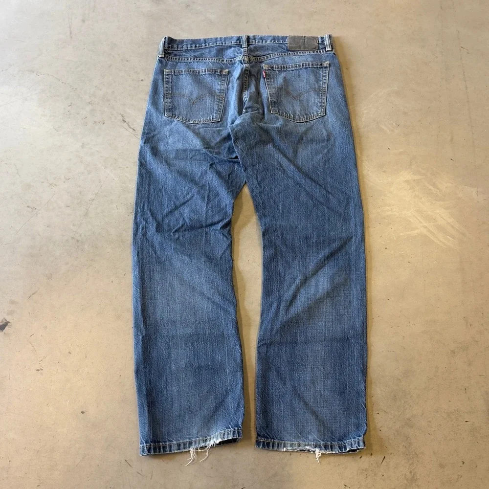 Levis 514 Slim Straight Leg Jeans Mens Blue Denim Medium Wash 36x32